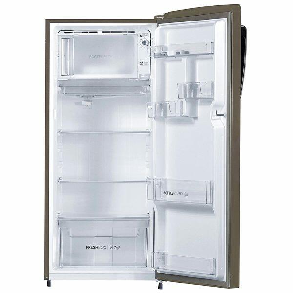 Haier 205 Litre 2 Star, Single Door Refrigerator, Inox Steel (HRD-2262BIS)
