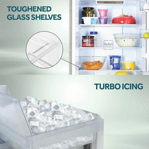 Haier 445 Litre 2 Star Bottom Mount Refrigerator, Inox Steel (HRB-4952BGK)