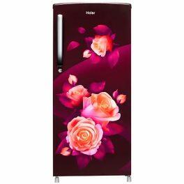 Haier HRD-2263CRR, 205 Litre 3 Star Single Door Refrigerator with 1 Hour Icing Technology, Red Rose