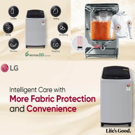 LG THD10NWM, 10 KG Fully Automatic Top Load Machine with LG ThinQ with Wi-Fi, AI Direct Drive and Inverter Motor, Middle Black