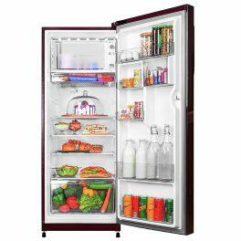 Haier HRD-2353CRO, 215 Litre 3 Star Single Door Refrigerator with 1 Hour Icing Technology, Red Opal