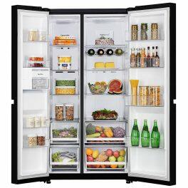 LG 650L Side by Side Refrigerator (GL-B257DBM3, Black Mirror)