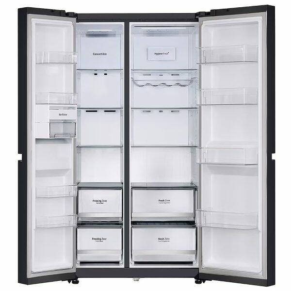 LG 650L Side by Side Refrigerator (GL-B257DBM3, Black Mirror)