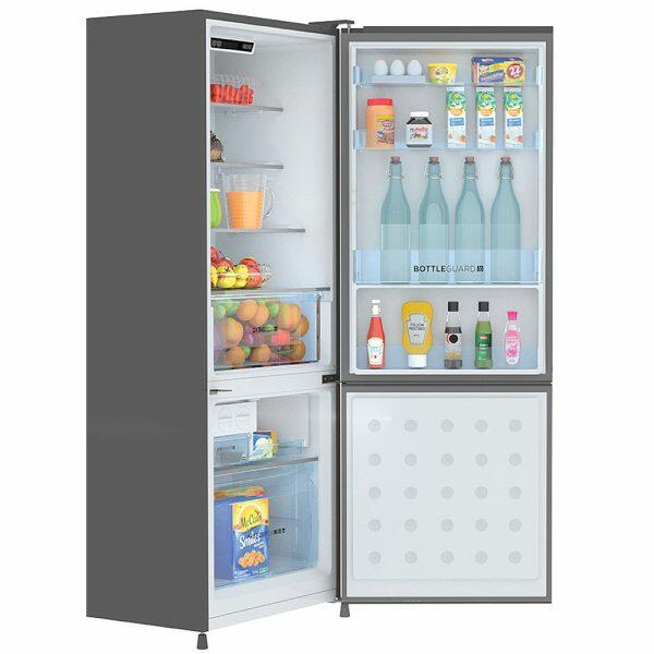 Haier 265 Litre 2 Star Bottom Mount Refrigerator, Inox Steel (HRB-3152PKG)