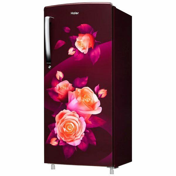Haier HRD-2263CRR, 205 Litre 3 Star Single Door Refrigerator with 1 Hour Icing Technology, Red Rose