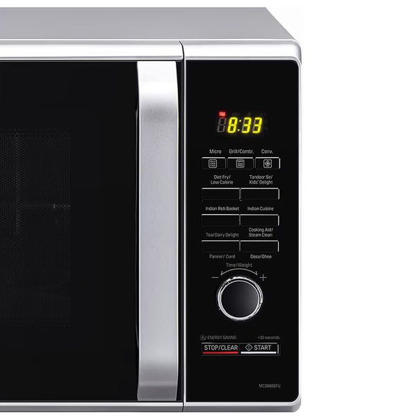 LG MC2886SFU, 28 Litre Convection Microwave with 360 Degree Motorised Rotisserie and Stainless Steel Cavity, Silver