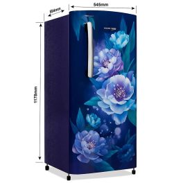 Voltas Beko RDC208E/S0PBE, 175 Litre 1 Star Single Door Refrigerator with Fresh Box and Stabilizer Free Operation, Peony Blue