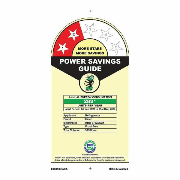 Haier HRB-3752BGK, 325 Litre 2 Star 14-in-1 Convertible, Graphite Black