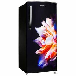 Haier HRD-2263CKI, 205 Litre 3 Star Single Door Refrigerator With Diamond Edge Freezing Technology, Black Iris