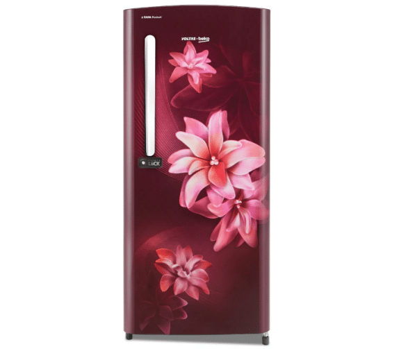 Voltas Beko RDC208E/SOPWE, 175 Litre 1 Star Single Door Refrigerator with Fresh Box and Stabilizer Free Operation, Peony Wine
