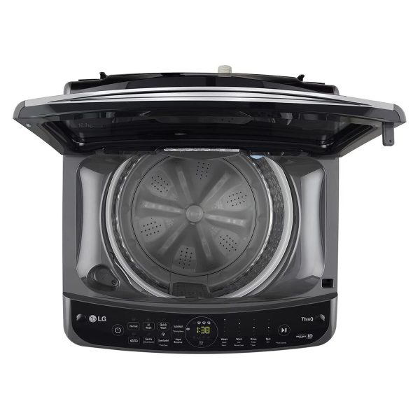 LG THD10NWM, 10 KG Fully Automatic Top Load Machine with LG ThinQ with Wi-Fi, AI Direct Drive and Inverter Motor, Middle Black