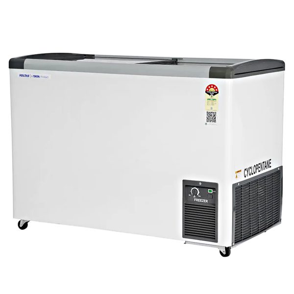 Voltas GT220GA5-P 205L Glass-Top Deep Freezer with 5 Star, White