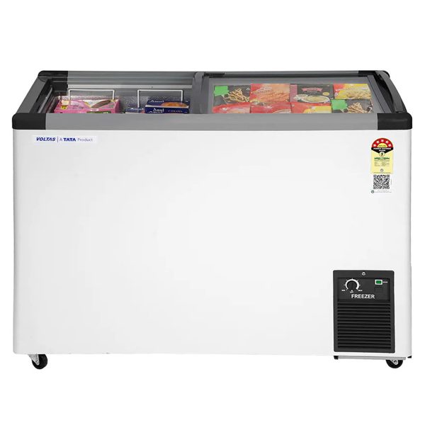 Voltas GT220GA5-P 205L Glass-Top Deep Freezer with 5 Star, White