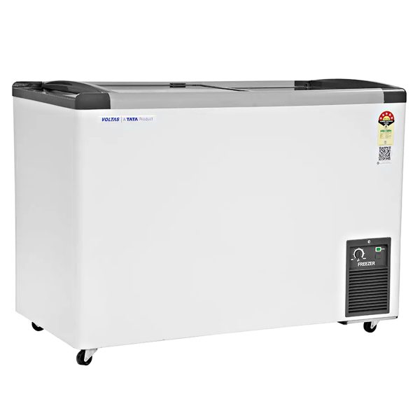 Voltas GT220GA5-P 205L Glass-Top Deep Freezer with 5 Star, White