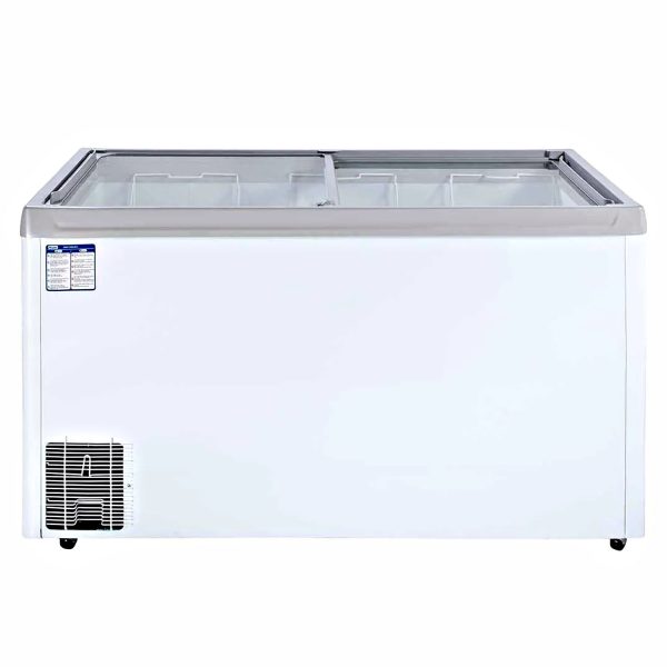 Haier HFC400GM5 340 Litre Glass Top Deep Freezer with 5 Star, White