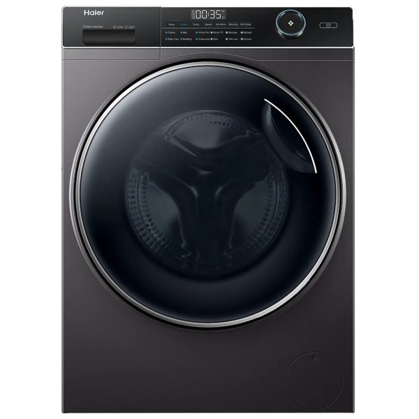 Haier HW90-DM14959CS8U1, 9 KG 1400 RPM Fully Automatic Frontload Machine with Direct Motion Motor, 525MM Super Drum and Wi-Fi, Dark Silver