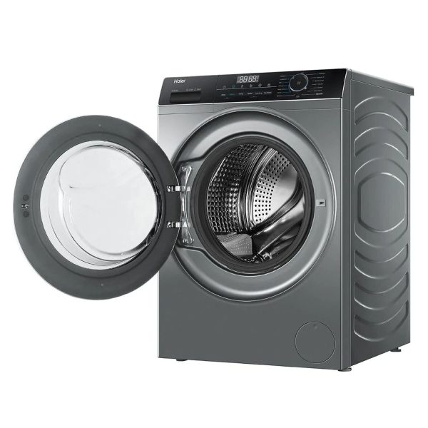 Haier HW80-IM12929CS3, 8 KG 1200 RPM Fully Automatic Frontload Machine with Inverter Motor, 525MM Super Drum and 12 Year Motor Warranty, Grey