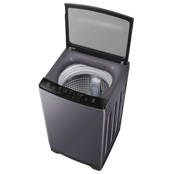 Haier HWM80-H826S6, 8 KG Fully Automatic Top Load Machine with Storm Pulsator, 3 Hot Water Modes, 15 Minutes Quick Wash and Built-In Heater, Silver