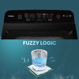 Haier HWM70-678ES8, 7 KG Fully Automatic Top Load Machine with Back Panel, Built-in Heater and Oceanus Wave Drum and Storm Pulsator, Dark Jade Silver