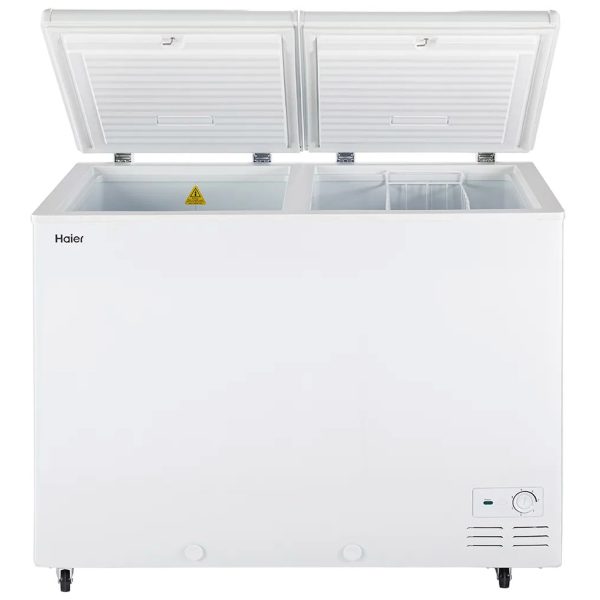 Haier HFC325CM5, 325 Litre Combo Chest Freezer with Two Seperate compartment Dual Condensor and Interior Light, White
