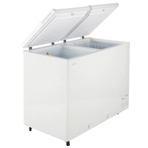 Haier HFC325CM5, 325 Litre Combo Chest Freezer with Two Seperate compartment Dual Condensor and Interior Light, White