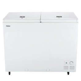 Haier HFC325CM5, 325 Litre Combo Chest Freezer with Two Seperate compartment Dual Condensor and Interior Light, White