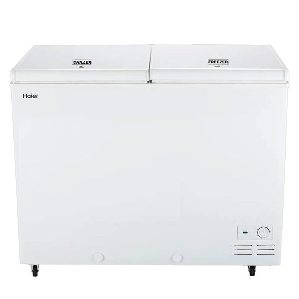 Haier HFC325CM5, 325 Litre Combo Chest Freezer with Two Seperate compartment Dual Condensor and Interior Light, White