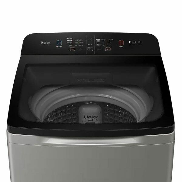 Haier HWM75-H678ES5, 7.5 KG Fully Automatic Top Load Machine with Back Panel, Built-in Heater and Oceanus Wave Drum and Storm Pulsator, Brown Grey