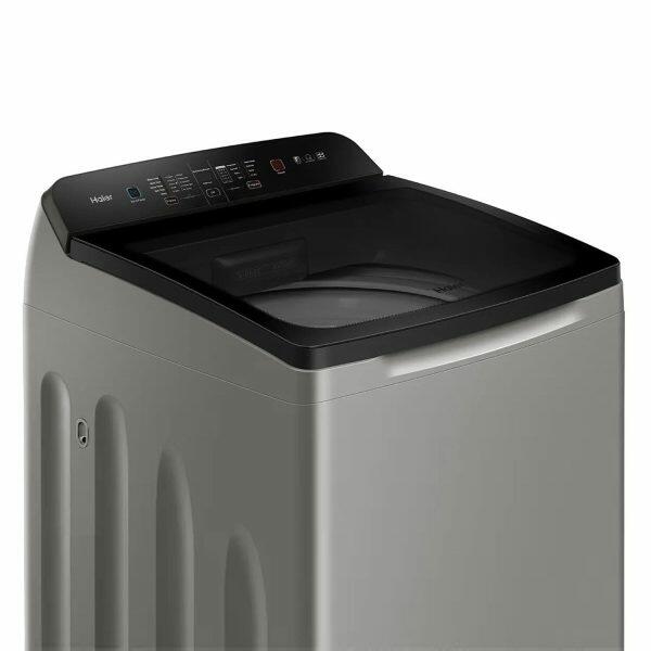Haier HWM75-H678ES5, 7.5 KG Fully Automatic Top Load Machine with Back Panel, Built-in Heater and Oceanus Wave Drum and Storm Pulsator, Brown Grey