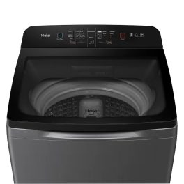 Haier HWM80-H678ES8, 8 KG Fully Automatic Top Load Machine with Storm Pulsator, Back Panel and Built-In Heater, Brown Grey