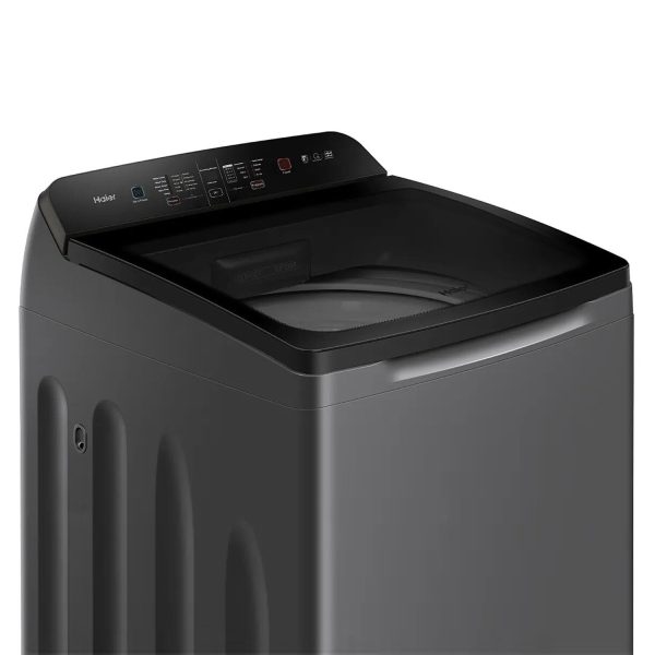 Haier HWM80-H678ES8, 8 KG Fully Automatic Top Load Machine with Storm Pulsator, Back Panel and Built-In Heater, Brown Grey