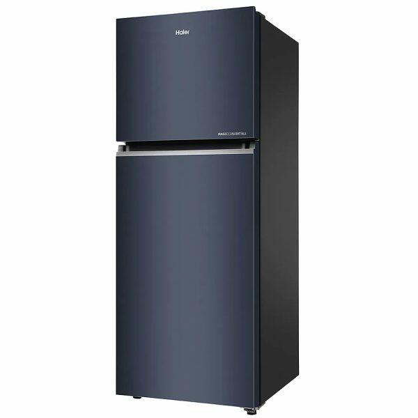 Haier HRF-4083BGK, 358 Litre 3 Star Double Door Refrigerator with Triple Inverter and 10-in-1 Convertible, Graphite Black
