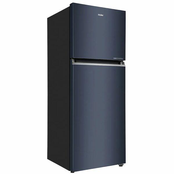 Haier HRF-4083BGK, 358 Litre 3 Star Double Door Refrigerator with Triple Inverter and 10-in-1 Convertible, Graphite Black