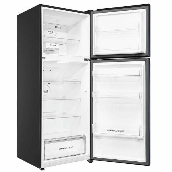 Haier HRF-3782BGK, 328 Litre 2 Star Double Door Refrigerator with 10-in-1 Convertible, Graphite-Black