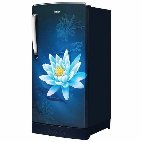 Haier HRD-1962CBLPBL, 175 Litre 2 Star Single Door Refrigerator, With Base Drawer Blue Lotus