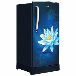 Haier HRD-1962CBLPBL, 175 Litre 2 Star Single Door Refrigerator, With Base Drawer Blue Lotus