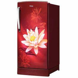 Haier HRD-1962PRLCRL, 175 Litre 2 Star Single Door Refrigerator, with base drawer Red Lotus