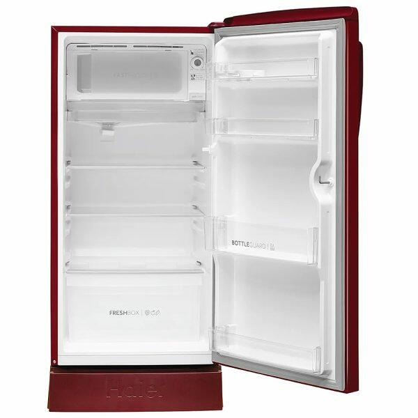 Haier HRD-1962PRLCRL, 175 Litre 2 Star Single Door Refrigerator, with base drawer Red Lotus