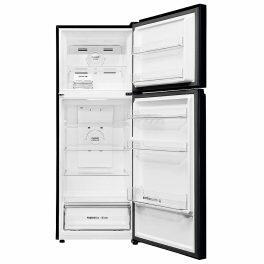 Haier HRF-4083PKG, 358 Litre 3 Star Double Door Refrigerator with Triple Inverter and 10-in-1 Convertible, Black Glass