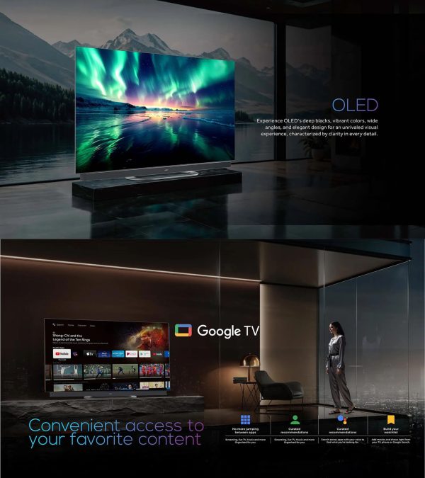 Haier 55C11, OLED TV with Dolby Vision and Harman Kardon Speakers with Hands Free Operation, Grey