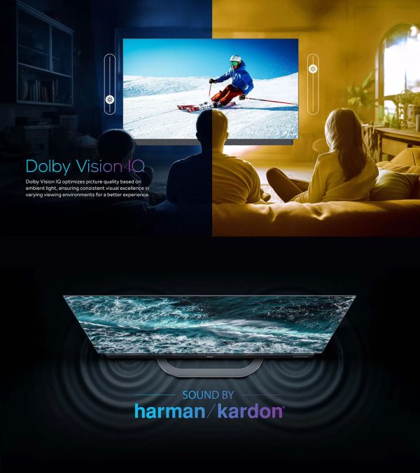 Haier 55C11, OLED TV with Dolby Vision and Harman Kardon Speakers with Hands Free Operation, Grey