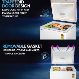 Haier HFC-290SM5 251 Litre Single Door Deep Freezer with 5 Star, White