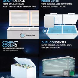 Haier HFC-788DM5 Double Door Deep Freezer with 5 Star, White