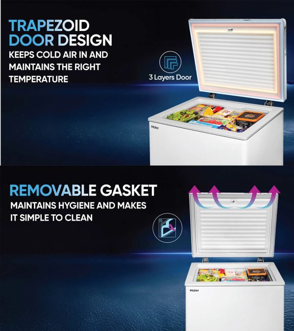 Haier HFC-175SM5. SDHT 142 Litre Single Door Convertible Deep Freezer, White
