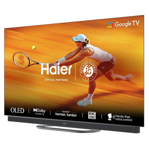 Haier 55C11, OLED TV with Dolby Vision and Harman Kardon Speakers with Hands Free Operation, Grey