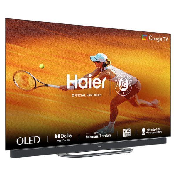 Haier 55C11, OLED TV with Dolby Vision and Harman Kardon Speakers with Hands Free Operation, Grey