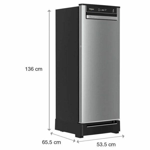 Whirlpool 215 VMPRO ROY 3S, 192 L 3 Star Vitamgic Pro Inverter Direct-Cool Single Door Refrigerator , Auto Defrost Technology, Alpha Steel