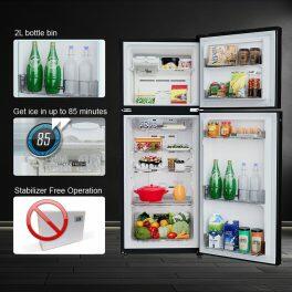 Whirlpool NEO258LHCLSPLS, 212L 1Star Double Door Refrigerator, 20 Years Warranty on Compressor, NightAthena