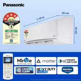 Panasonic CU-RU18AKY 1.5 Ton 3 Star Inverter AC with 7-in-1 Convertible, White