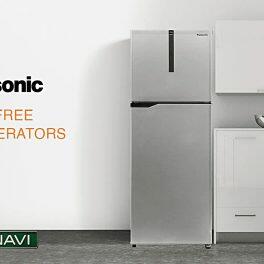 Panaonic TG322BVHN, 309 Litre 2 Star Double Door Refrigerator with 6 Stage Intelligent Inverter Compressor and 35 Litre Jumbo Vegetable Box, Grey